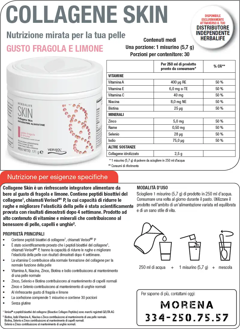 Foglio informativo Collagene Herbalife Skin foglio informativo collagene herbalife skin