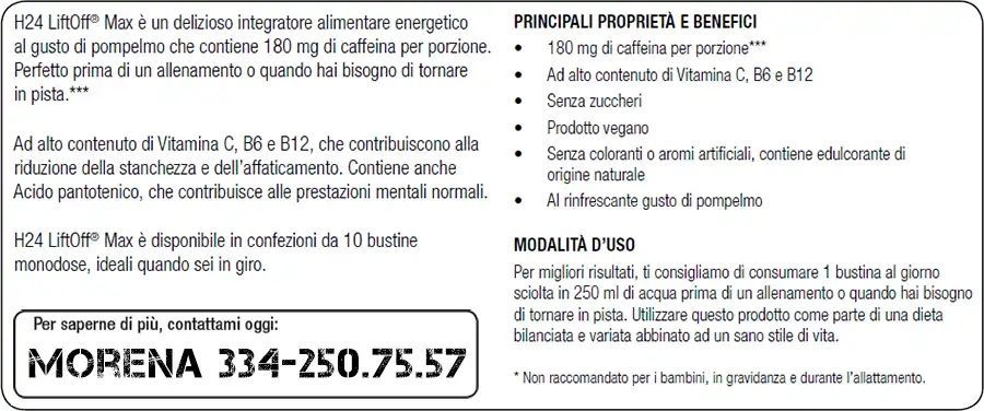 Foglio informativo Liftoff Max Herbalife 24 foglio informativo liftoff max herbalife 24