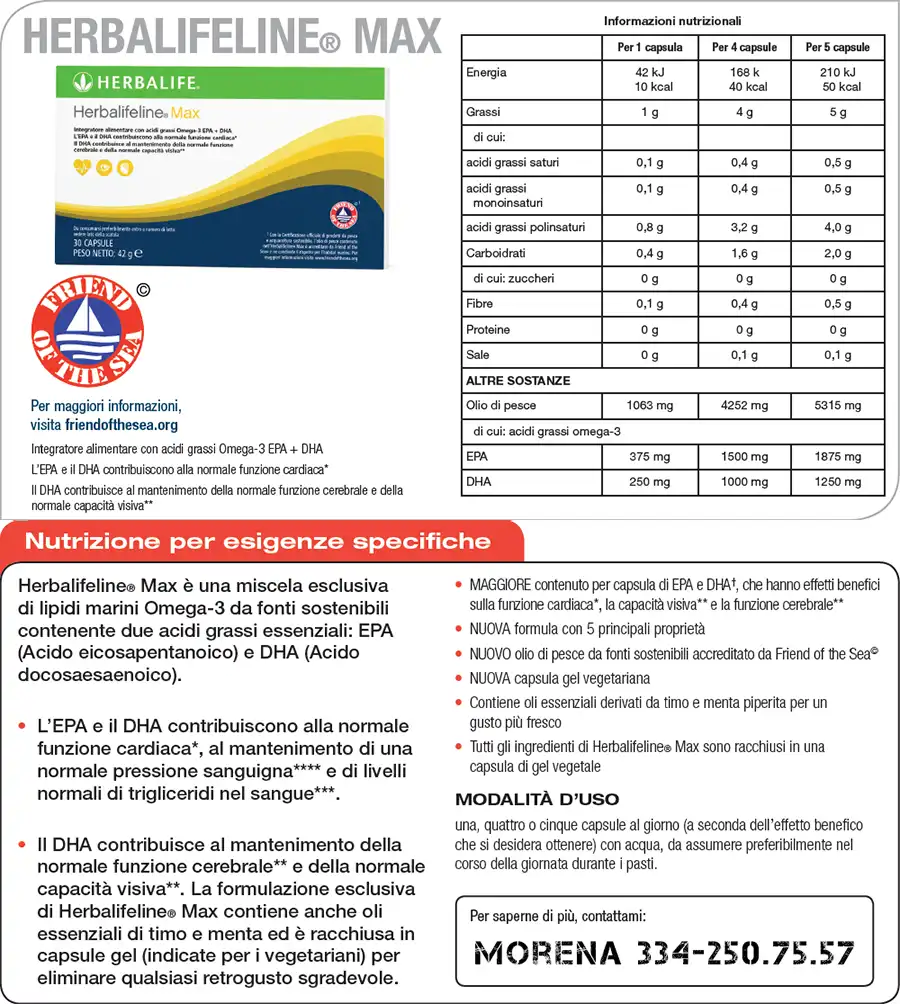 Foglio informativo Herbalifeline Max Herbalife foglio informativo herbalifeline max herbalife