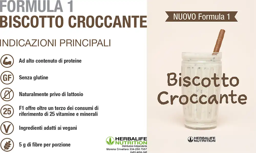 Formula 1 Herbalife ingredienti Gusto biscotto croccante formula 1 herbalife ingredienti gusto biscotto croccante