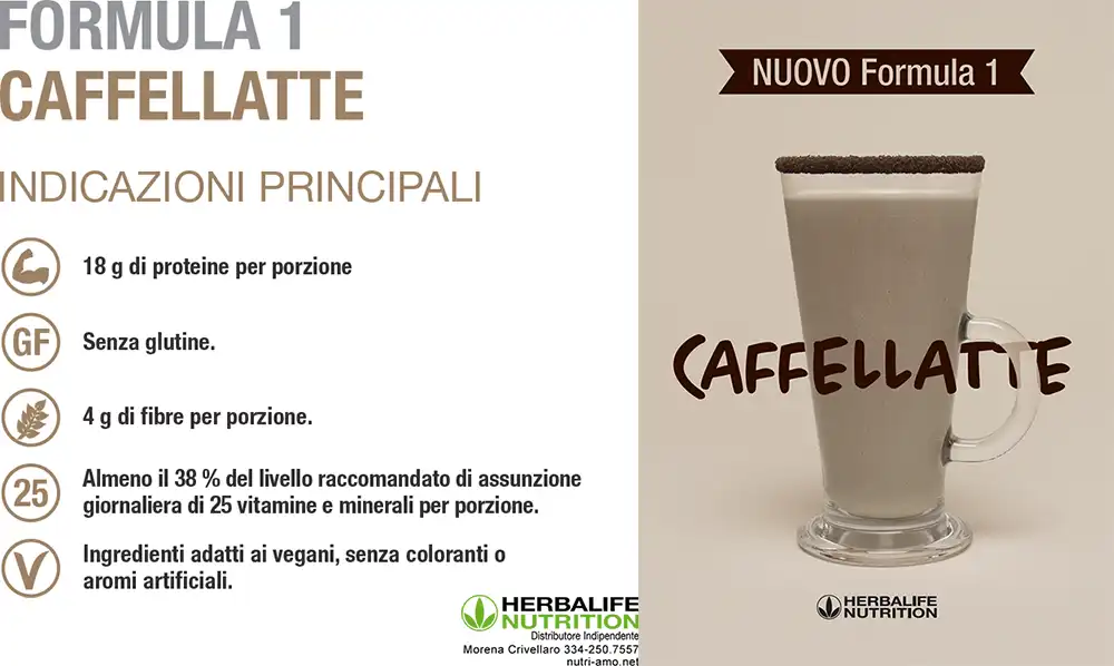 Formula 1 Herbalife ingredienti Gusto caffellatte formula 1 herbalife ingredienti gusto caffellatte
