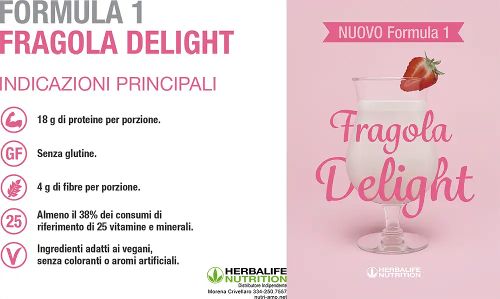 Formula 1 Herbalife ingredienti Gusto fragola delight formula 1 herbalife ingredienti gusto fragola delight