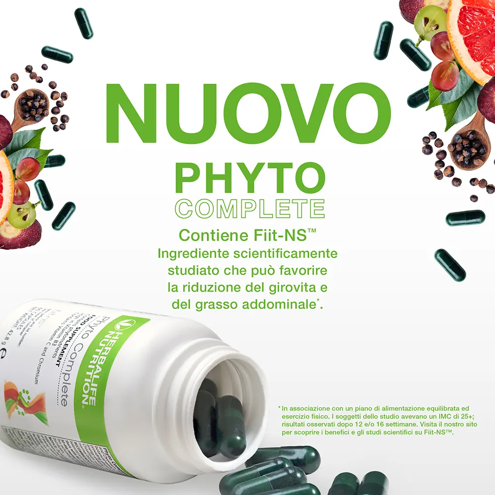 Phyto Complete Herbalife contiene Fiit-Ns ingrediente scientificamente studiato che può favorire la riduzione del girovita e del grasso addominale phyto complete herbalife contiene fiit-ns ingrediente scientificamente studiato che può favorire la riduzione del girovita e del grasso addominale