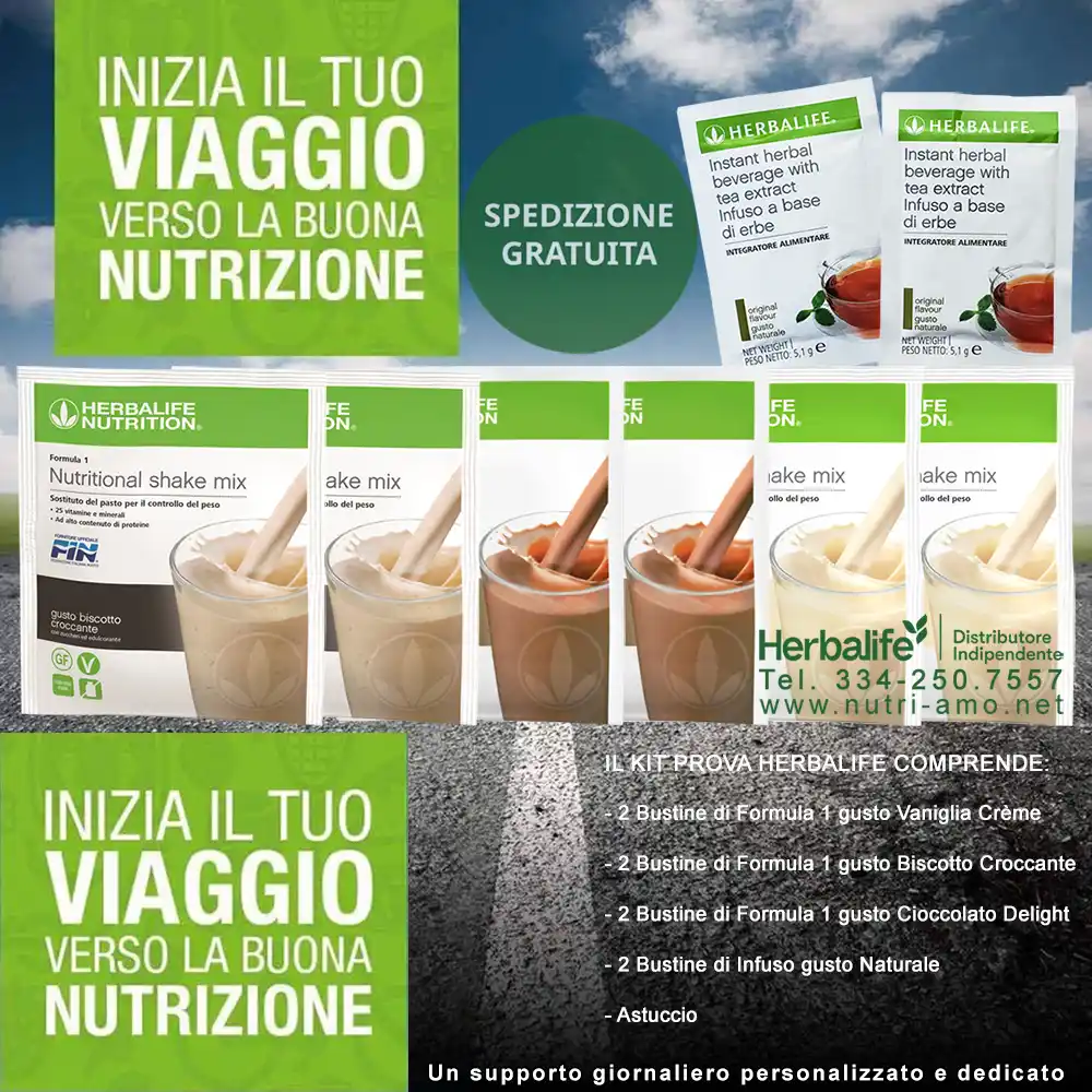 Kit Prova Herbalife 6 Bustine Formula 1 Gusti diversi kit prova herbalife kit prova herbalife