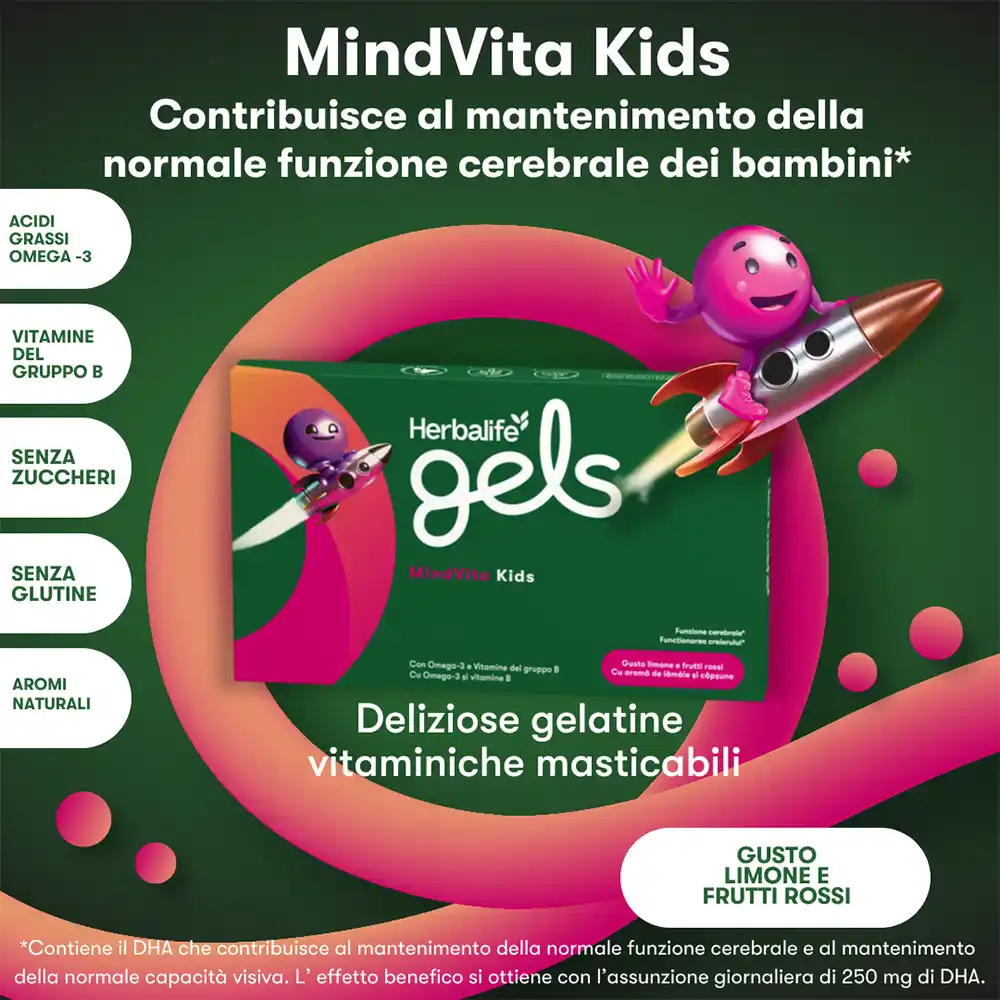 Herbalife Gels Mind Vita Kids funzione cerebrale dei bambini herbalife gels mind vita kids mantenimento della normale funzione cerebrale dei bambini